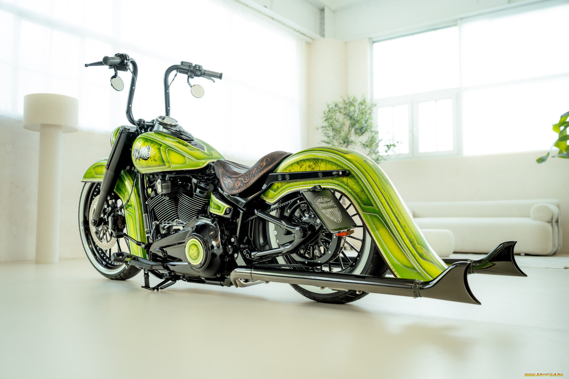 , harley-davidson, softail, heritage, chicano, customized, custombike, el, sicario